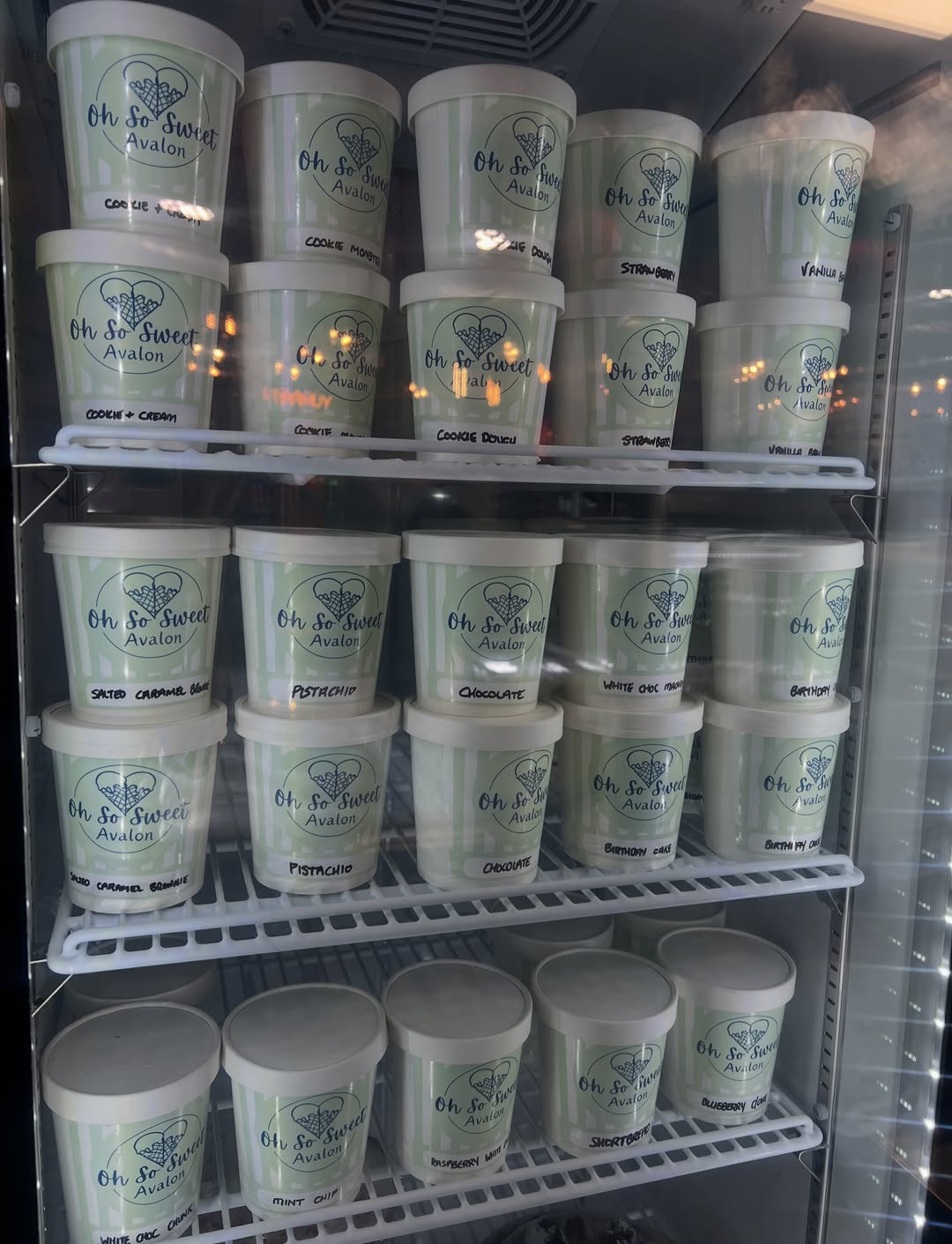 Oh So Sweet Avalon pint freezer display